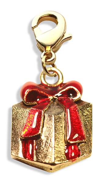 1283g Christmas Present Charm Dangle In Gold