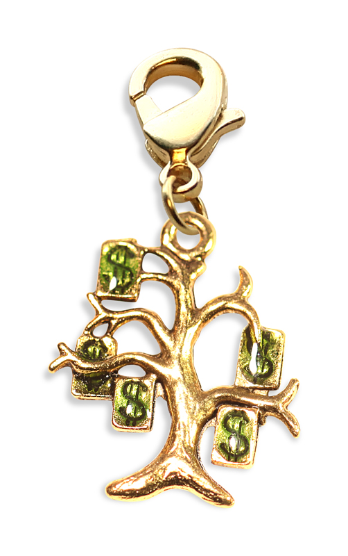 1849g Money Tree Charm Dangle In Gold