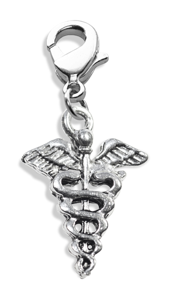 899s Medical Symbol Charm Dangle In Silver