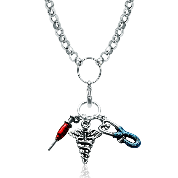 1400s-nl Nurse Charm Necklace In Silver
