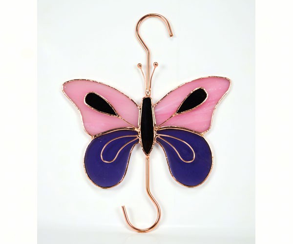 Ge155 Pink & Purple Butterfly Hook