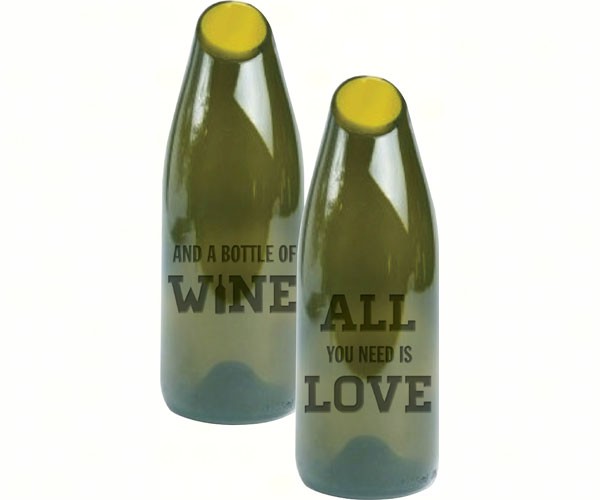 Eg8gch006 By The Bottle Large Glass Cork Carafe, All You Need Is Love And Wine