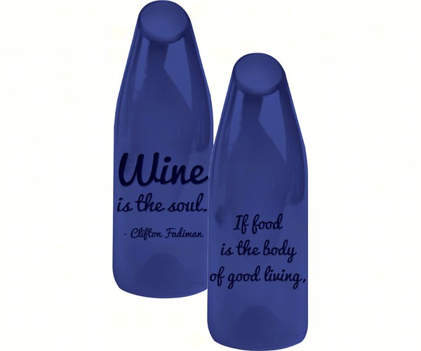 Eg8gch009 By The Bottle Large Glass Cork Carafe, Wine Is The Soul