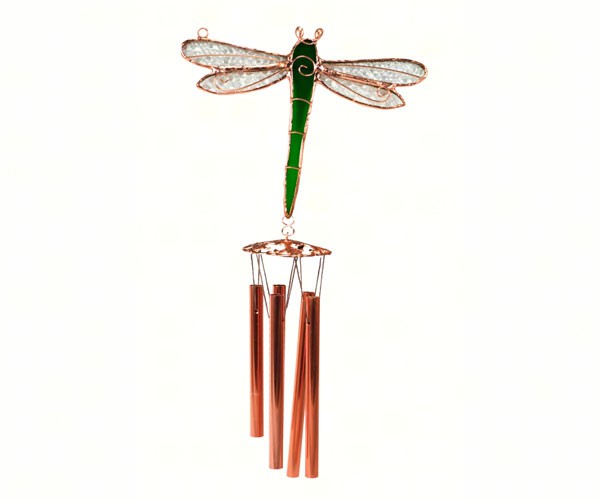 Ge145 Green Dragonfly Wind Chime
