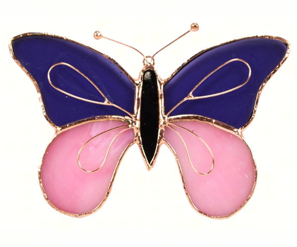 Ge161 Purple & Pink Butterfly Sun Catcher