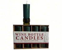 Vccandlegreen Set Of 4 Bottle Candles Green