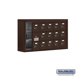 Cell Phone Storage Locker With Front Access Panel - 3 Door High Unit, Bronze