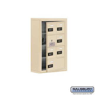 Salsburyindustries 19145-07ssc Cell Phone Storage Locker With Front Access Panel - 4 Door High Unit, Sandstone