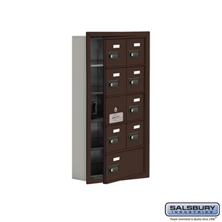 Cell Phone Storage Locker With Front Access Panel - 5 Door High Unit, Bronze
