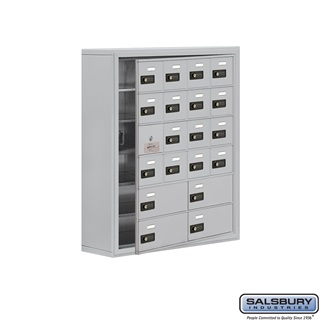 Cell Phone Storage Locker With Front Access Panel - 6 Door High Unit, Aluminum