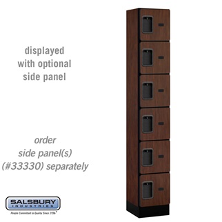 Salsburyindustries 36165mah Six Tier Box Style Tier 1 Wide 6 Ft. X 15 In. Designer Wood Locker - Mahogany