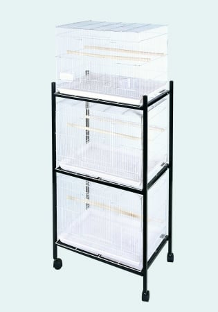 504 Stand-3 White 3 Tier, Stand For 504 Cages