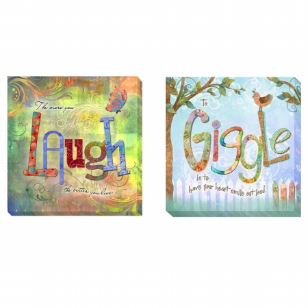 1212290g Laugh & Giggle Canvas Art Set - 12 In.