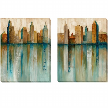 1114299g City View Canvas Giclee Set - 11 In.