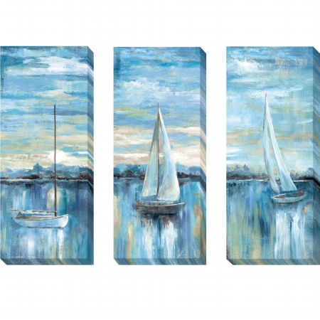 0820342g Evening Bay 3-pc Canvas Set - 8 In.