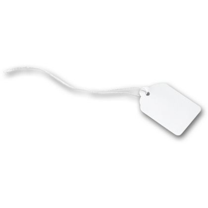 10-204-9 White Merchandise Tag With White String, 1.13 X 1.75 In.