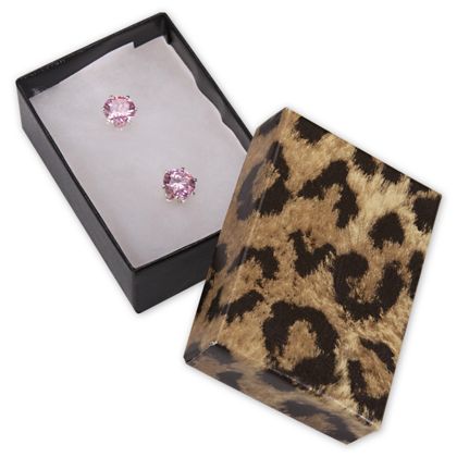 52-020101-2511 2.44 X 1.63 X 0.81 In. Leopard Jewelry Boxes, Black & Brown