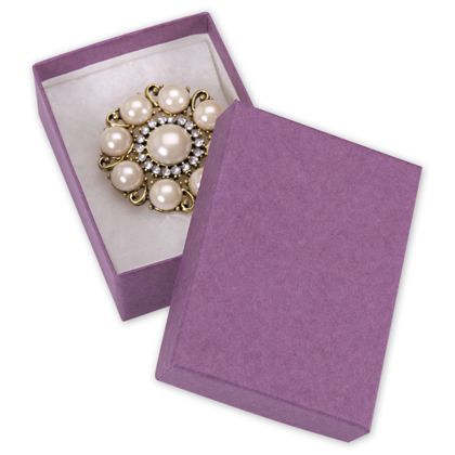 52-030201-14 3 X 2.13 X 1 In. Kraft Jewelry Boxes, Purple