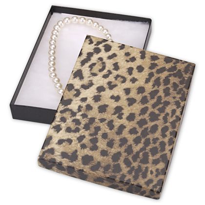 52-070501-2511 7 X 5 X 0.88 In. Leopard Jewelry Boxes, Black & Brown