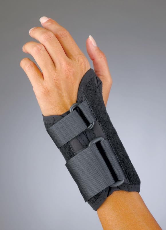 22-470mdblk Low Profile Wrist Splint For Right, Black, Medium