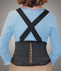 70-160344 Safe-t-belt Customfit Working Back Support, Black, Extra Small