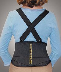 70-160548 Safe-t-belt Customfit Working Back Support, Black, Medium