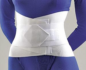 Lumbar Sacral Support With Abdominal Belt, White, Xx-large