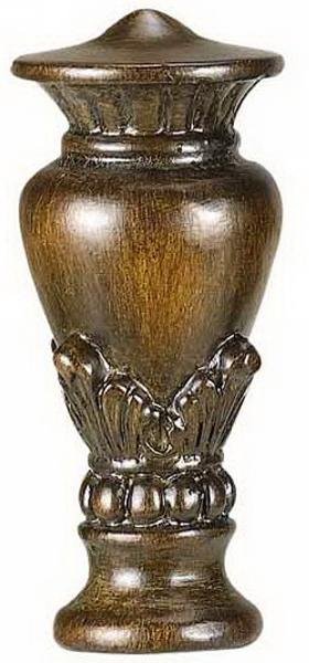 2.5 In. Traditional & Classic Resin Urn Finial, Light Brown