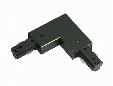 L Connector With Power Entry For Ht Track Systems, Dark Bronze