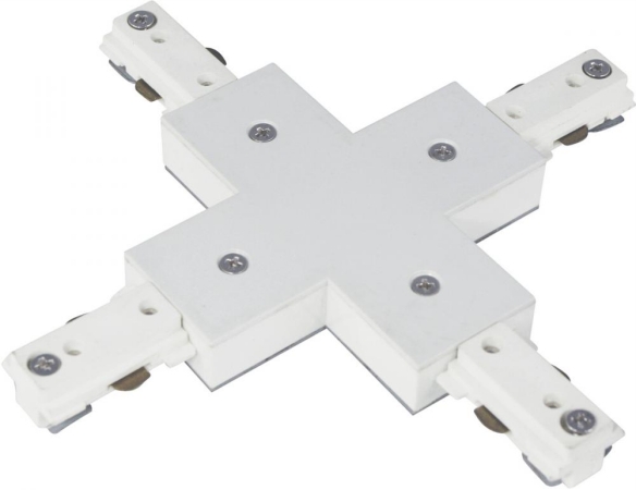 Ht-284-wh X Connector With Power Entry For Ht Track Systems, White