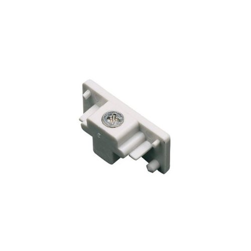 Linear Track Light Live End Cover - White, Right End Cape