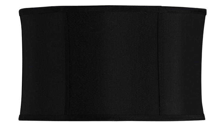 Sh-1251 10 In. Side Drum Stretched Fabric Shade, Black
