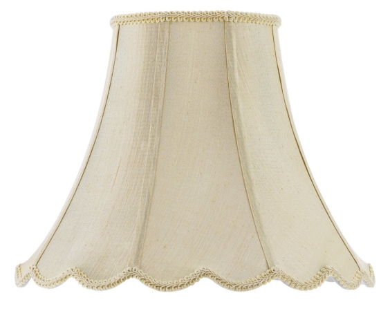 Sh-8105-12-cm 12 In. Vertical Piped Scallop Bell Shade, Champagne