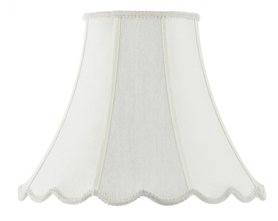 Sh-8105-12-eg 12 In. Vertical Piped Scallop Bell Shade, Egg Shell