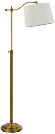 100 Watts Wilmington Downbridge Floor Lamp, Antique Brass
