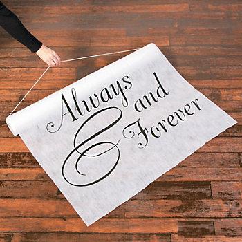 UPC 886102861325 product image for Fun Express 13654424 Cotton Always & Forever Wedding Aisle Runner | upcitemdb.com