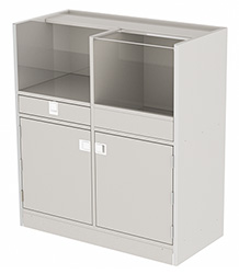 4605 Set-up Stations Mobile Stainless Steel, Gray