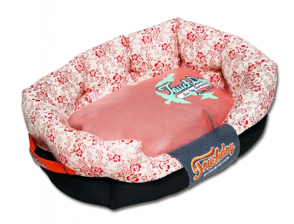 Pet Life Pb48rdlg Touchdog Floral-galore Ultra-plush Rectangular Rounded Designer Dog Bed, Large
