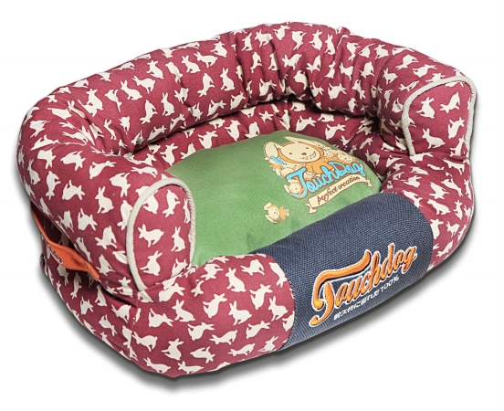 Pet Life Pb61rdgnlg Touchdog Lazy-bones Rabbit-spotted Premium Easy Wash Couch Dog Bed, Large