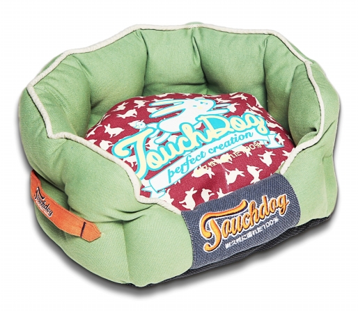 Pet Life Pb62rdgnlg Touchdog Rabbit-spotted Premium Rounded Dog Bed, Large