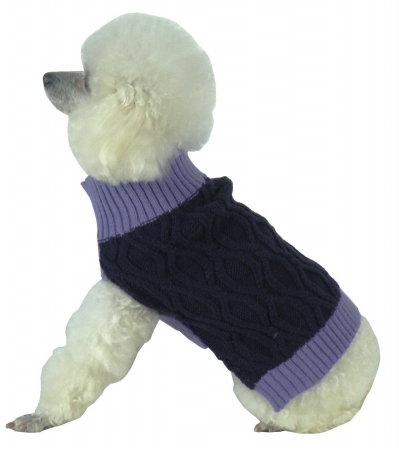 Oval Weaved Heavy Knitted Fashion Designer Dog Sweater, Small