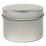 Frontier Natural Products 8661 2 Oz. Round Metal Tin With Silver Finish