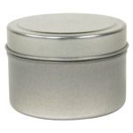 Frontier Natural Products 8662 4 Oz. Round Metal Tin With Silver Finish