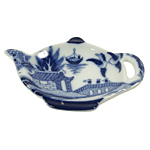 Frontier Natural Products 214028 Blue Willow Teapot Caddy