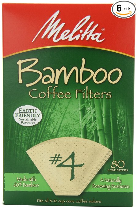 Frontier Natural Products 227309 4 Cone Coffee Filters, Bamboo 80 Count