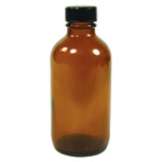 Frontier Natural Products 8693 Amber Boston Bottle With Cap - 4 Oz.