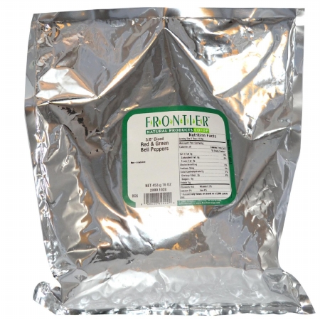 Frontier Natural Products 2000 Frontier Bulk Bell Peppers, Red & Green Diced  0.37 In.