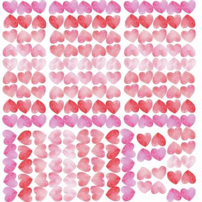 Lb International Rmk2856scs Watercolor Heart Peel And Stick Wall Decals