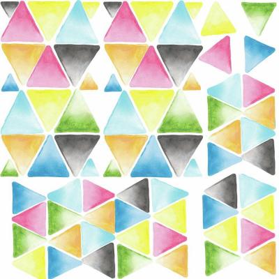 Lb International Rmk2857scs Watercolor Triangle Peel And Stick Wall Decals