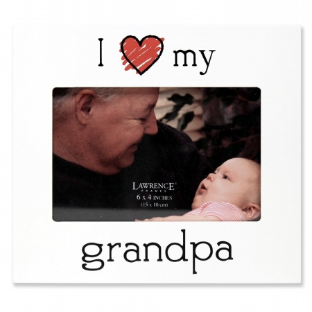 I Love My Grandpa Picture Frame - White, 0.67 In.